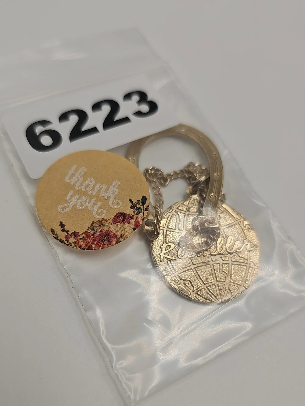 Vintage Nash Rambler Gold-Tone Globe Charm Globe Logo